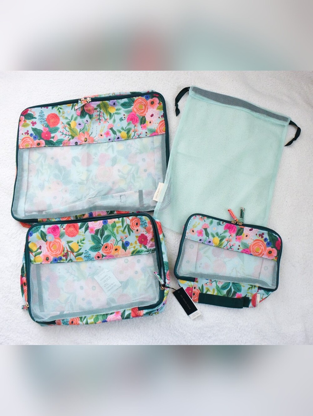 *Rifle Paper Company* Packing Cube Set in "Garden Party" - NEW! - FAST SHIP!
